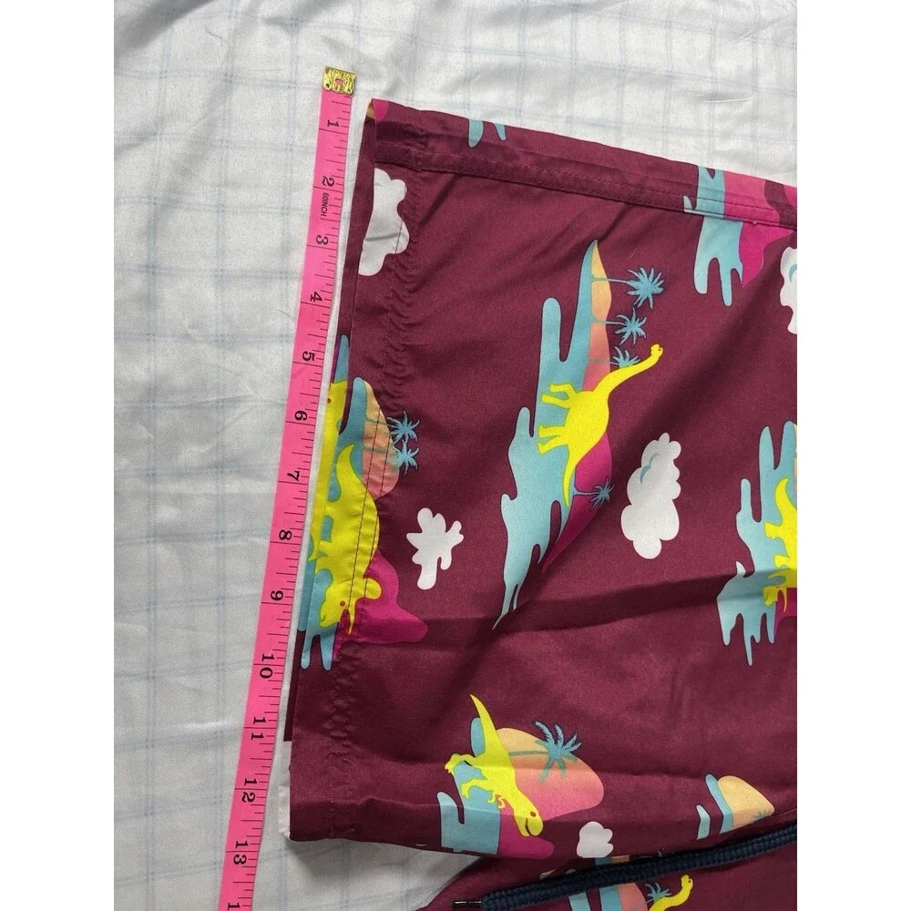 U.S. Surf Club Men's Dinosaur Print Swim Trunks - Size XL